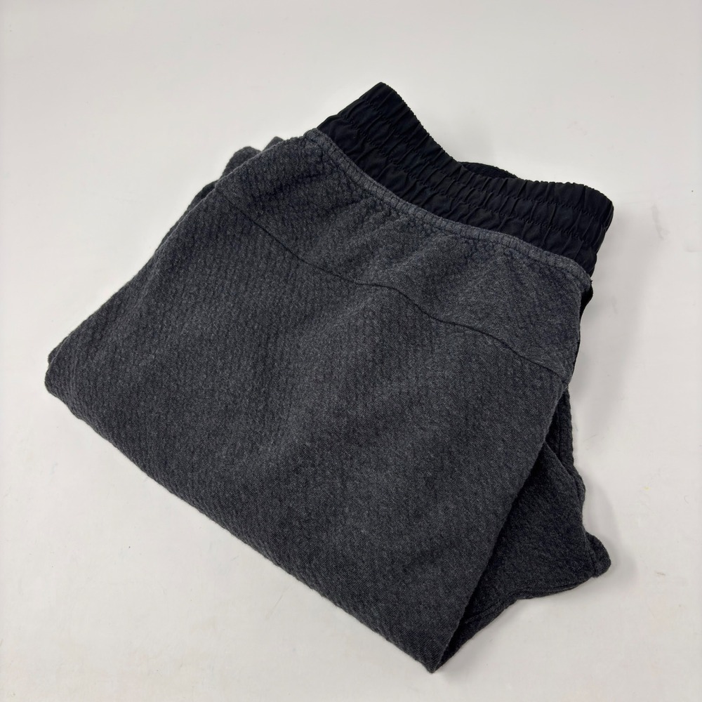 Lululemon Ease Jogger Men's M Gray Textured Tapered Athletic Pants Drawstring
